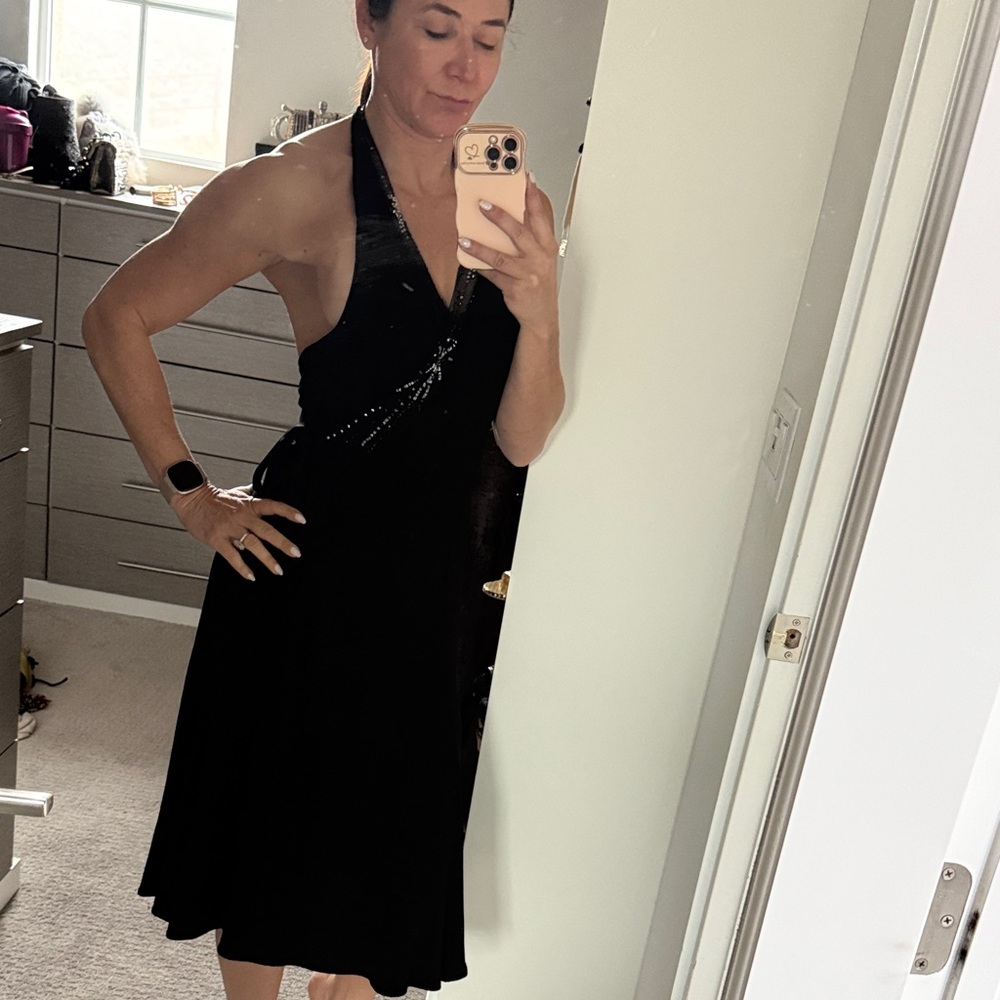 BCBG Black Backless Dress - Picture 2 of 4